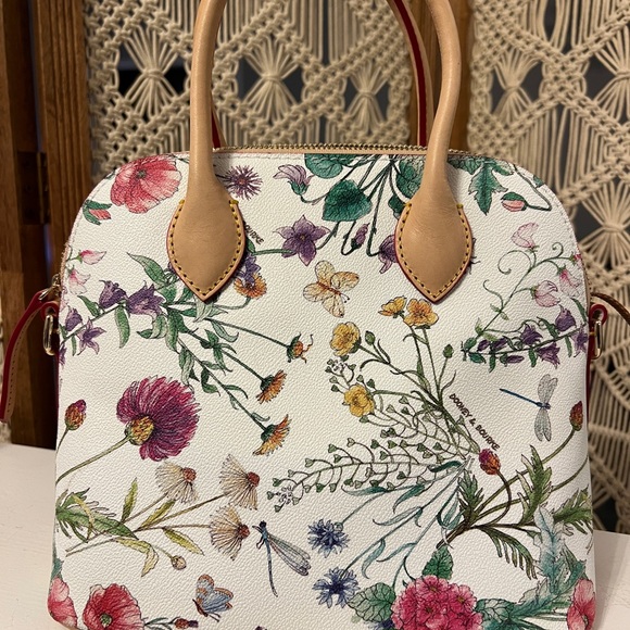 Dooney & Bourke Botanical Leather Satchel - Picture 9 of 12
